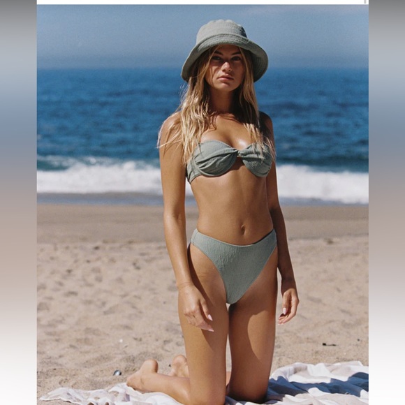 TJ Swim Elodie Top & Bottom Bikini in Sage - Picture 2 of 10